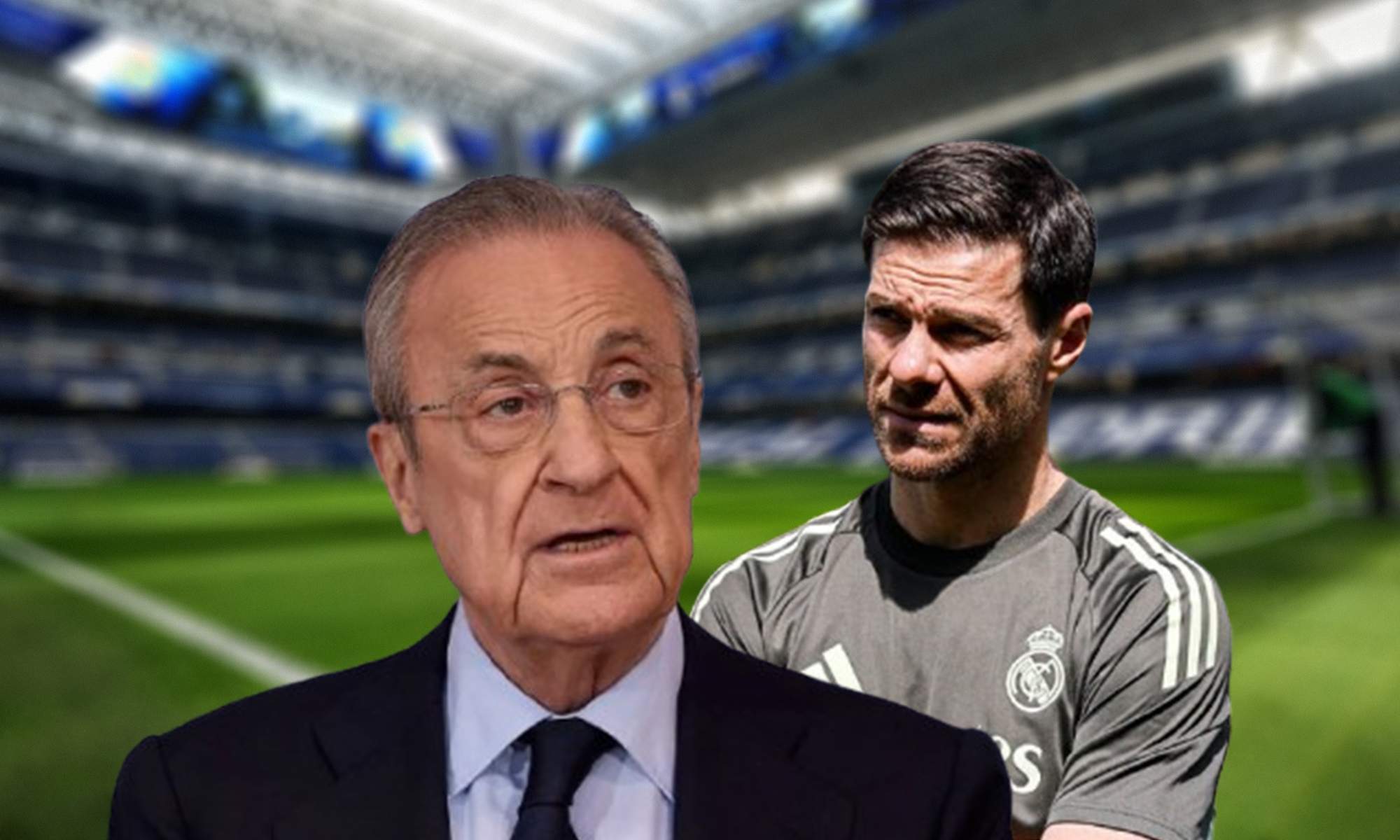 Florentino Pérez, Xabi Alonso, el Santiago Bernabéu y el Real Madrid.