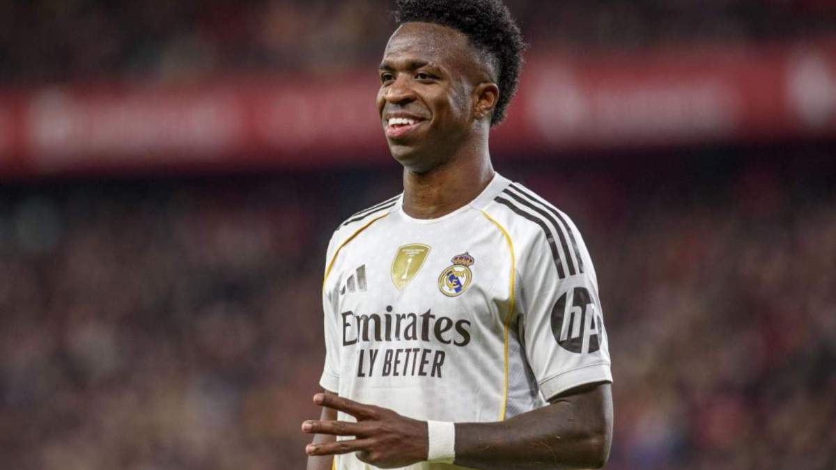 Vinicius durante el partido frente al Athletic Club de Bilbao