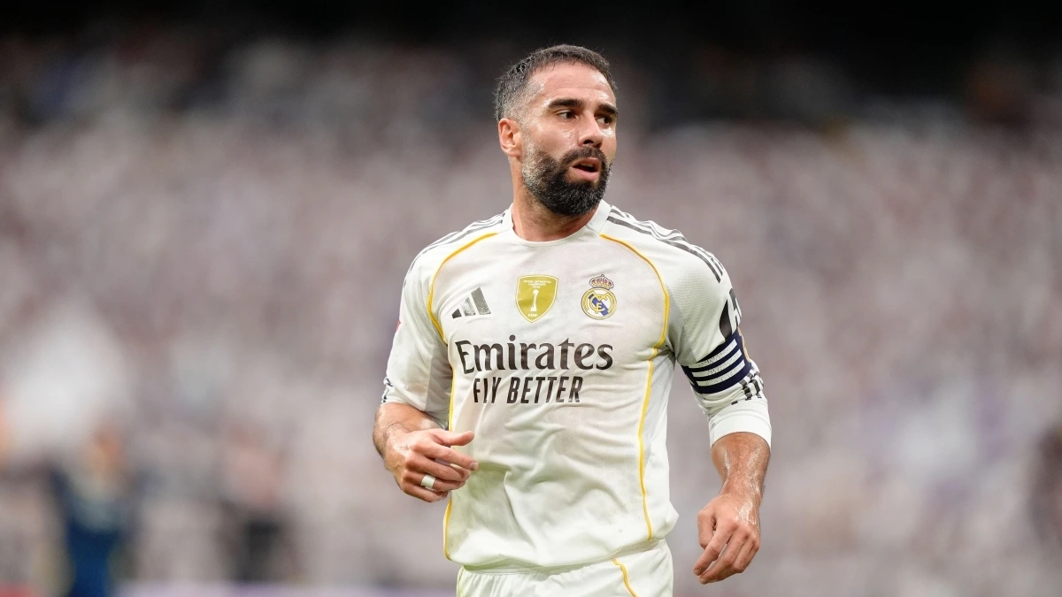 Dani Carvajal durante un partido de la presente temporada