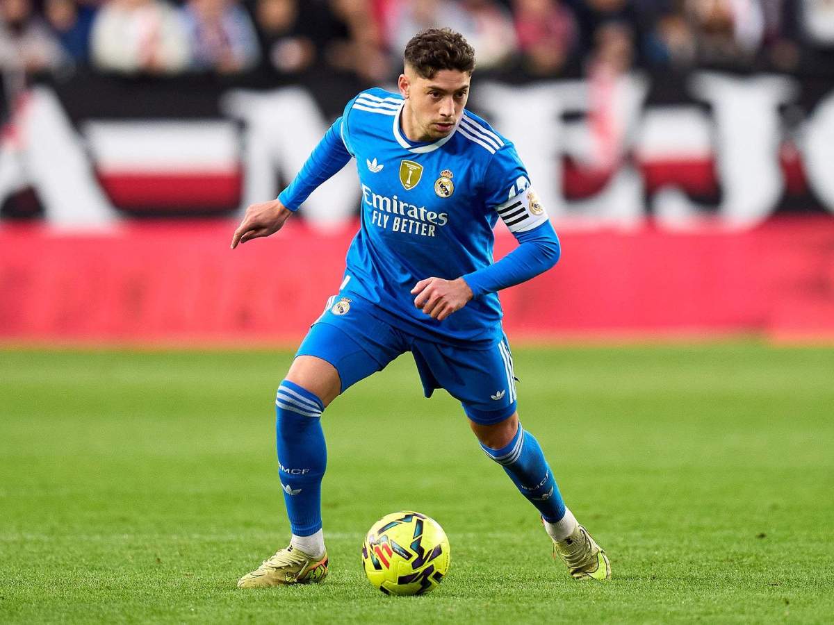 Fede Valverde jugando un partido con el Real Madrid. Fede Valverde jugando un partido con el Real Madrid.