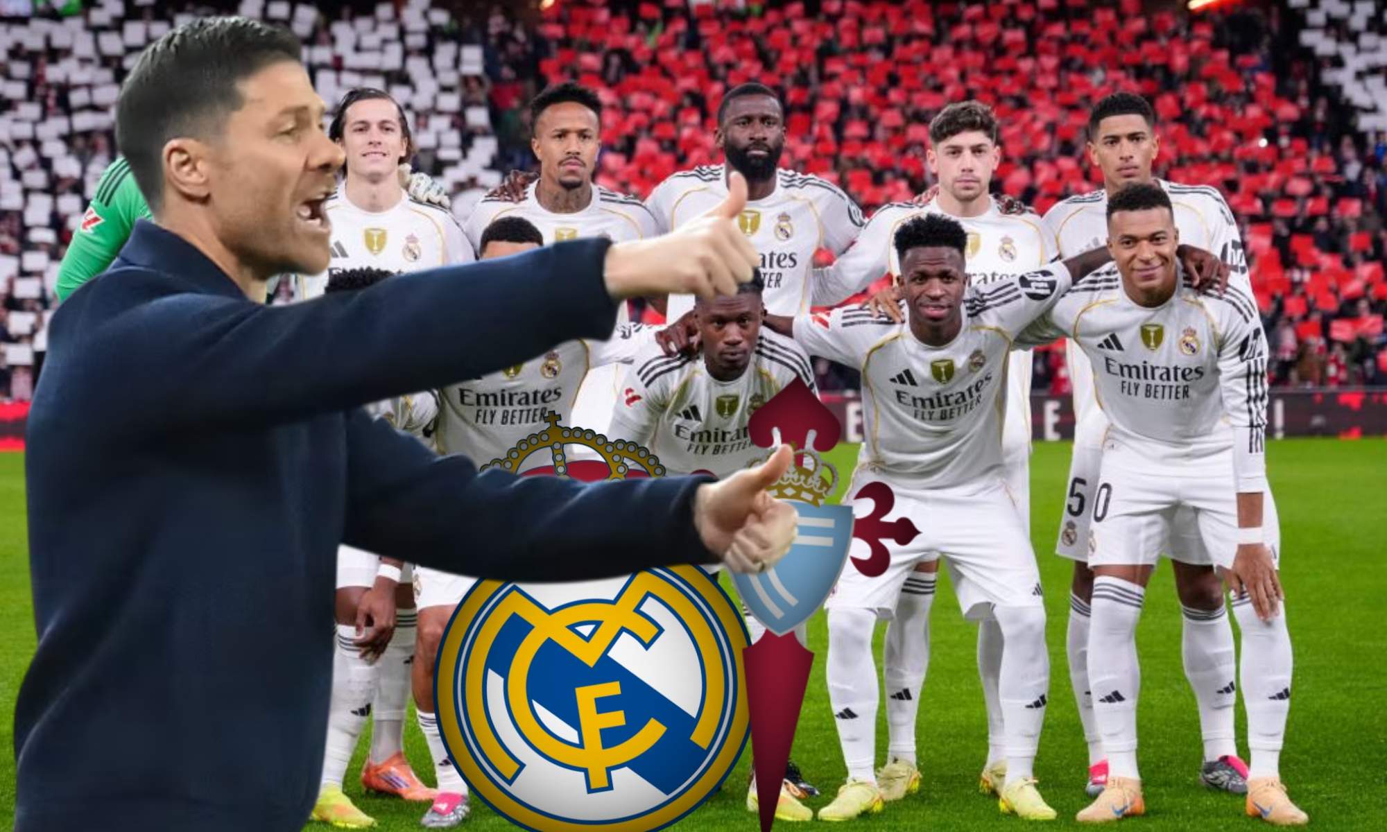 Xabi Alonso realiza hasta tres cambios respecto al encuentro de San Mamés contra el Athletic Club para recibir al Celta de Vigo esta noche en el Santiago Bernabéu.