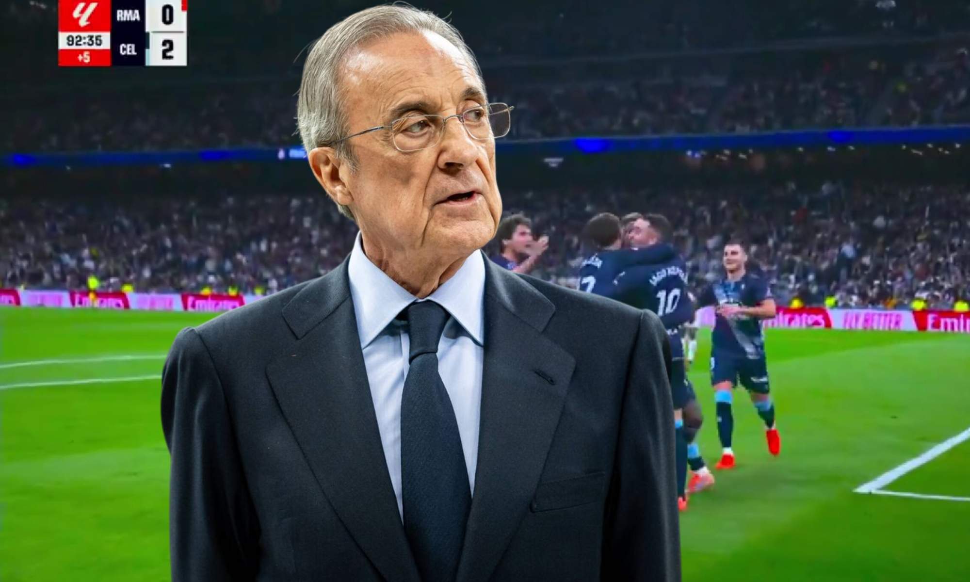 Florentino Pérez señala a estos dos jugadores tras la derrota contra el Celta