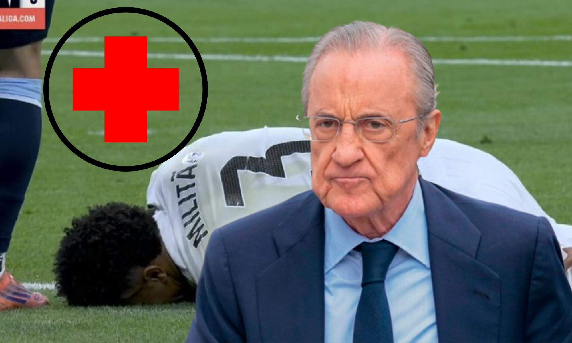 Florentino y Militao en el Bernabéu