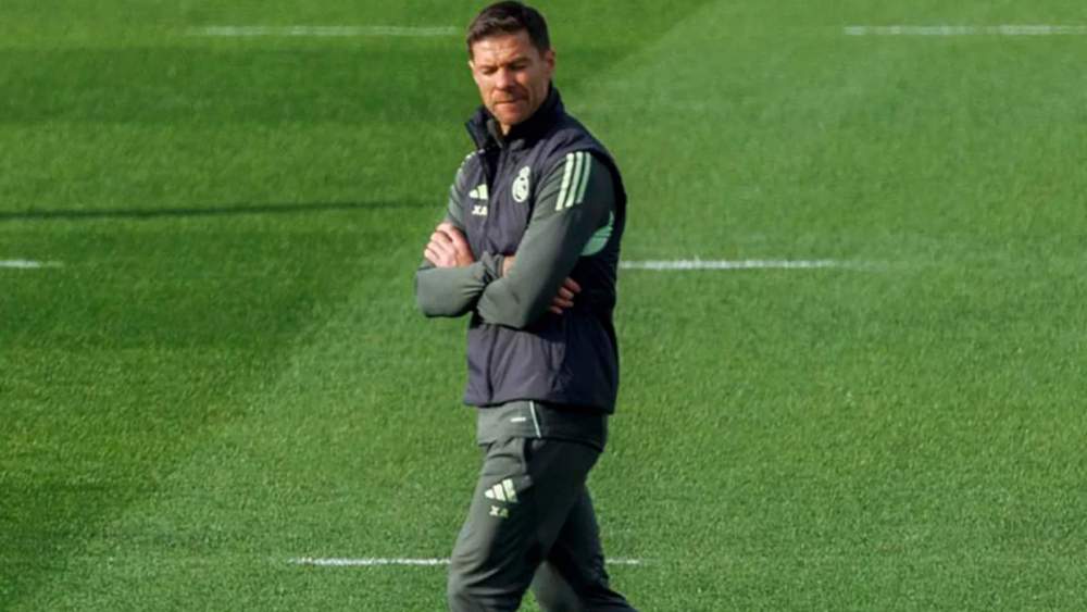 Xabi Alonso, durante un entrenamiento en Valdebebas esta semana. Xabi Alonso, durante un entrenamiento en Valdebebas esta semana.