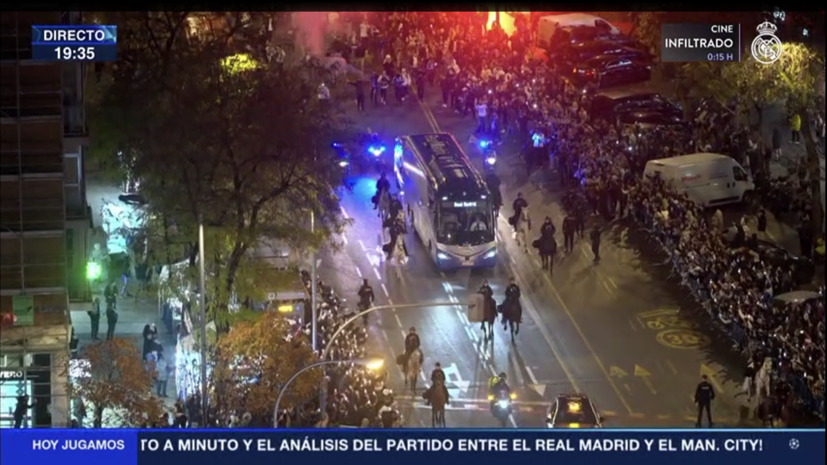 Llegada del autobús del Real Madrid Llegada del autobús del Real Madrid
