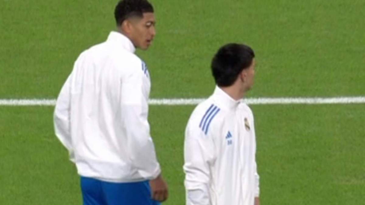 Bellingham y Franco Mastantuono antes del partido ante el City Bellingham y Franco Mastantuono antes del partido ante el City