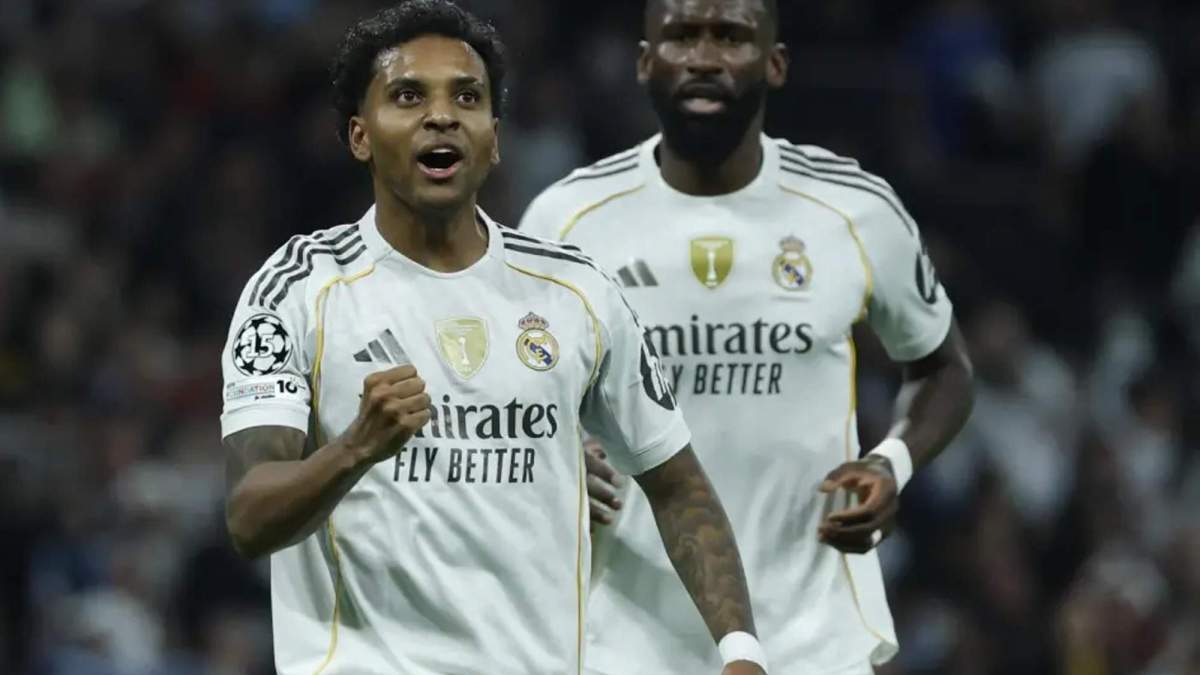 Rodrygo Goes celebrando su gol contra el Manchester City. Rodrygo Goes celebrando su gol contra el Manchester City.