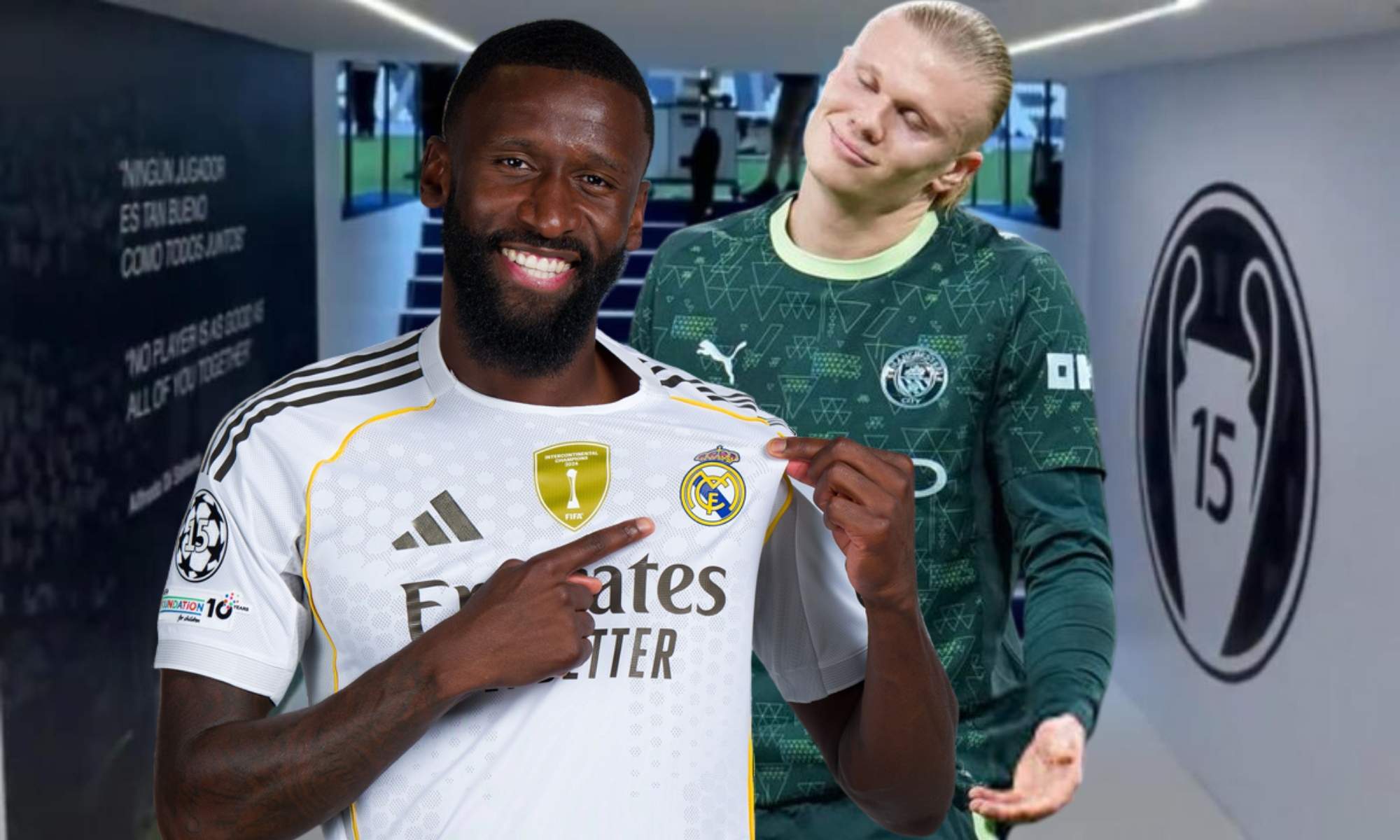Rüdiger y Erling Haaland se fueron hablando del partido y el alemán le dejó un mensaje claro
