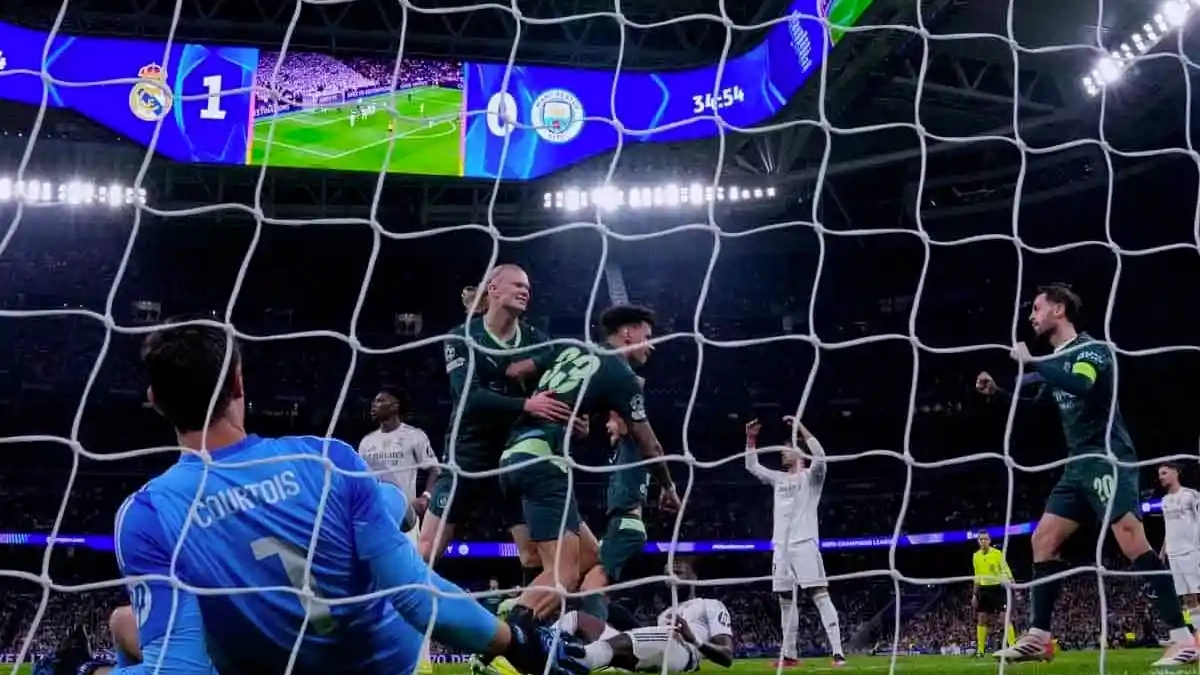 El empate a uno del Manchester City El empate a uno del Manchester City