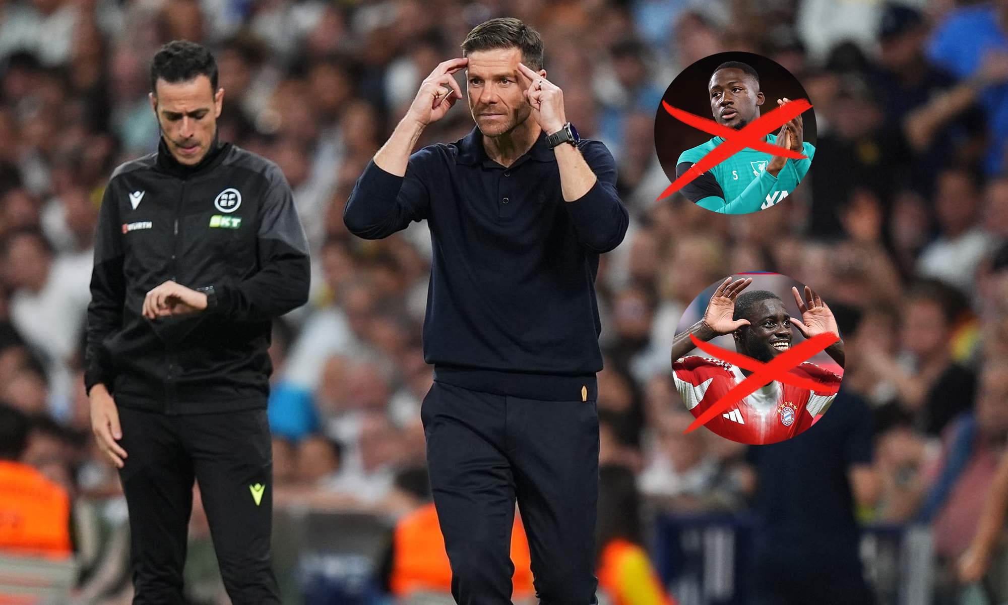 Xabi Alonso en el Santiago Bernabéu y unas fotos de Konaté y Upamecano.