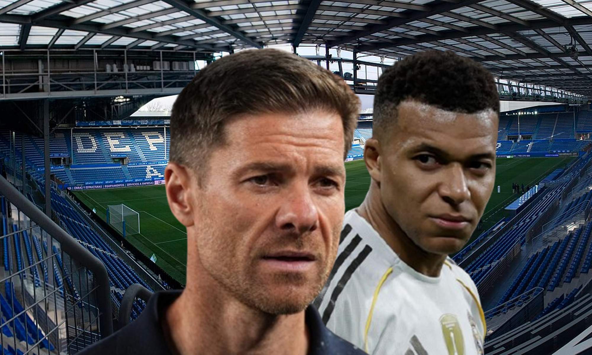 Xabi Alonso, Kylian Mbappé y el estadio del Alavés. 