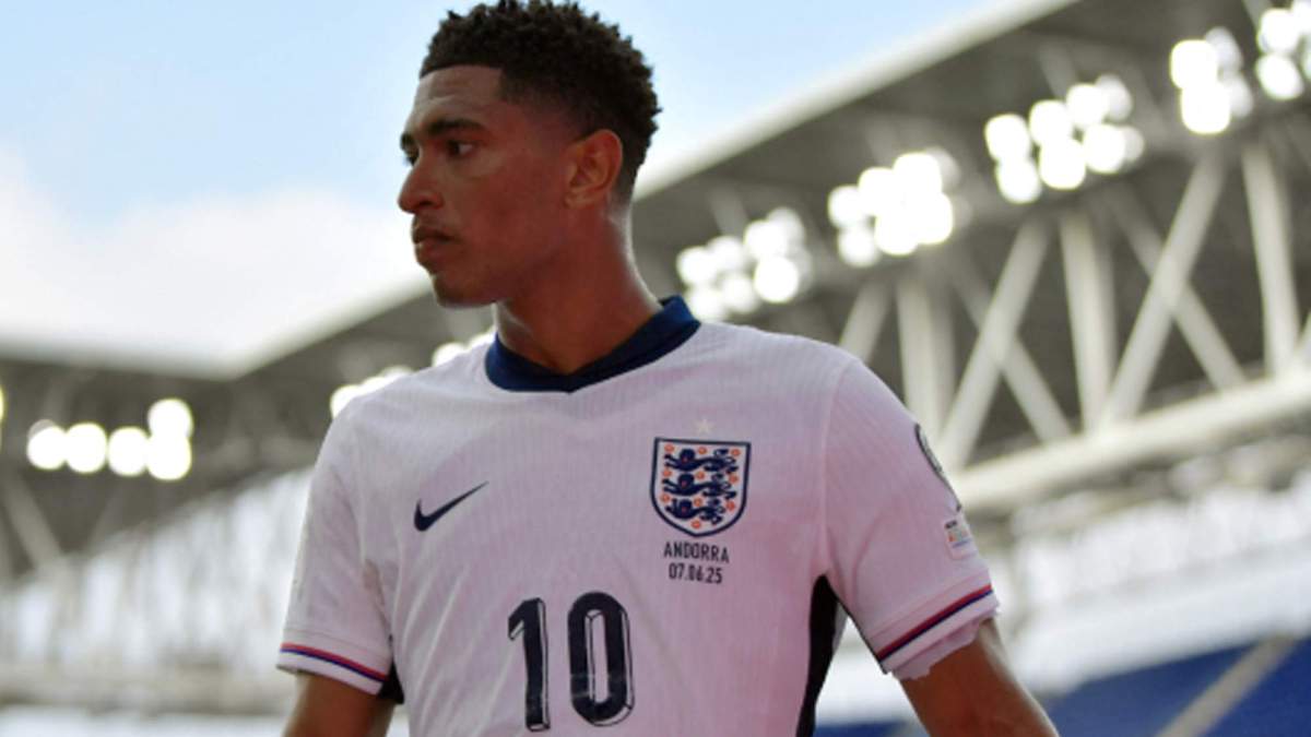 Jude Bellingham jugando un partido con Inglaterra. Jude Bellingham jugando un partido con Inglaterra.