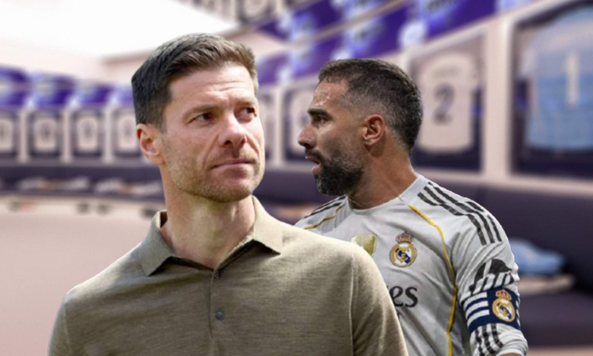 Xabi Alonso, Dani Carvajal y el vestuario del Real Madrid. 