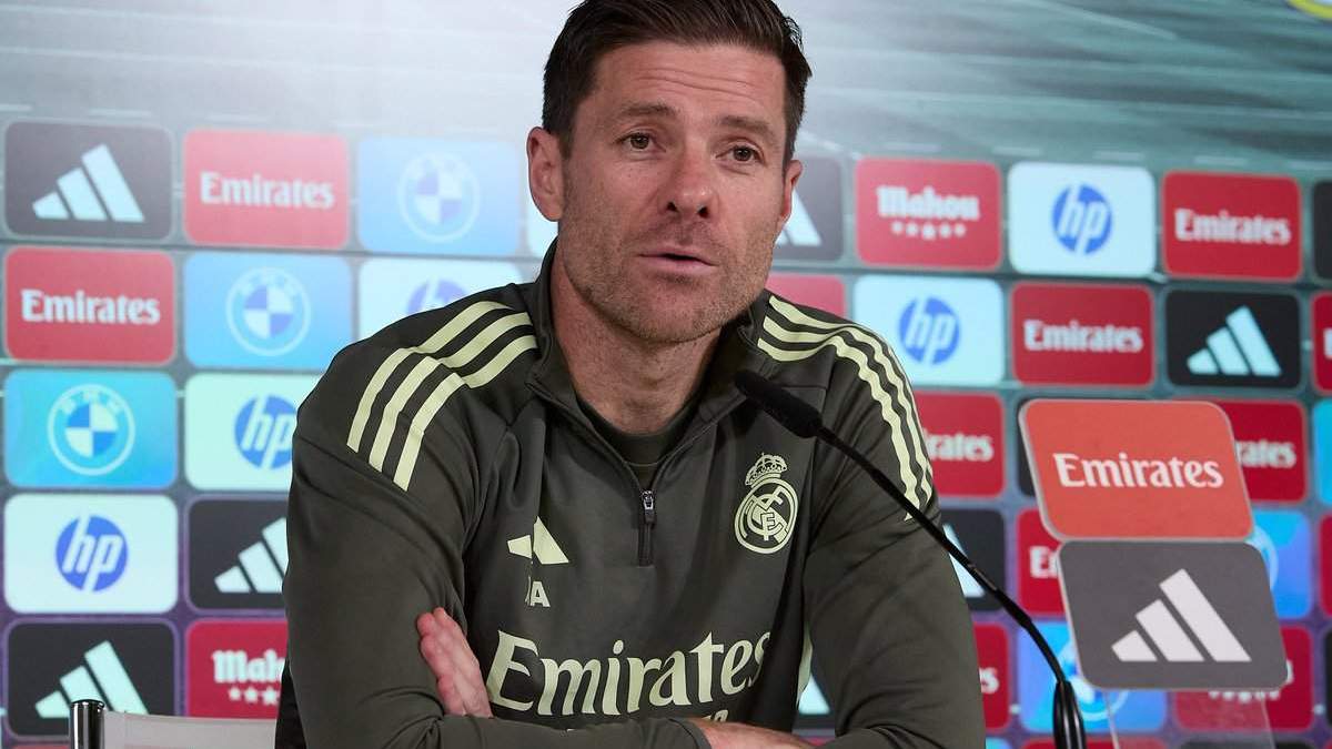 Xabi Alonso en la rueda de prensa previa al partido contra el Alavés