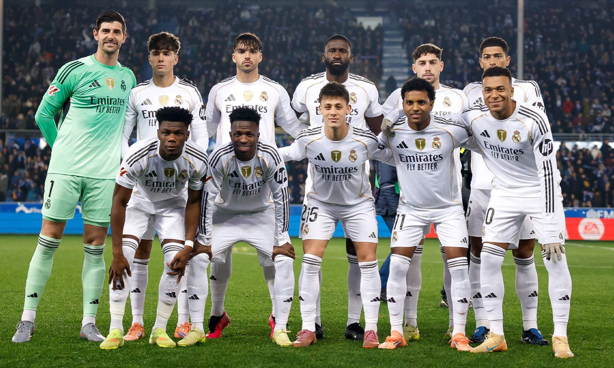 Alineación inicial del Real Madrid ante el Alavés.