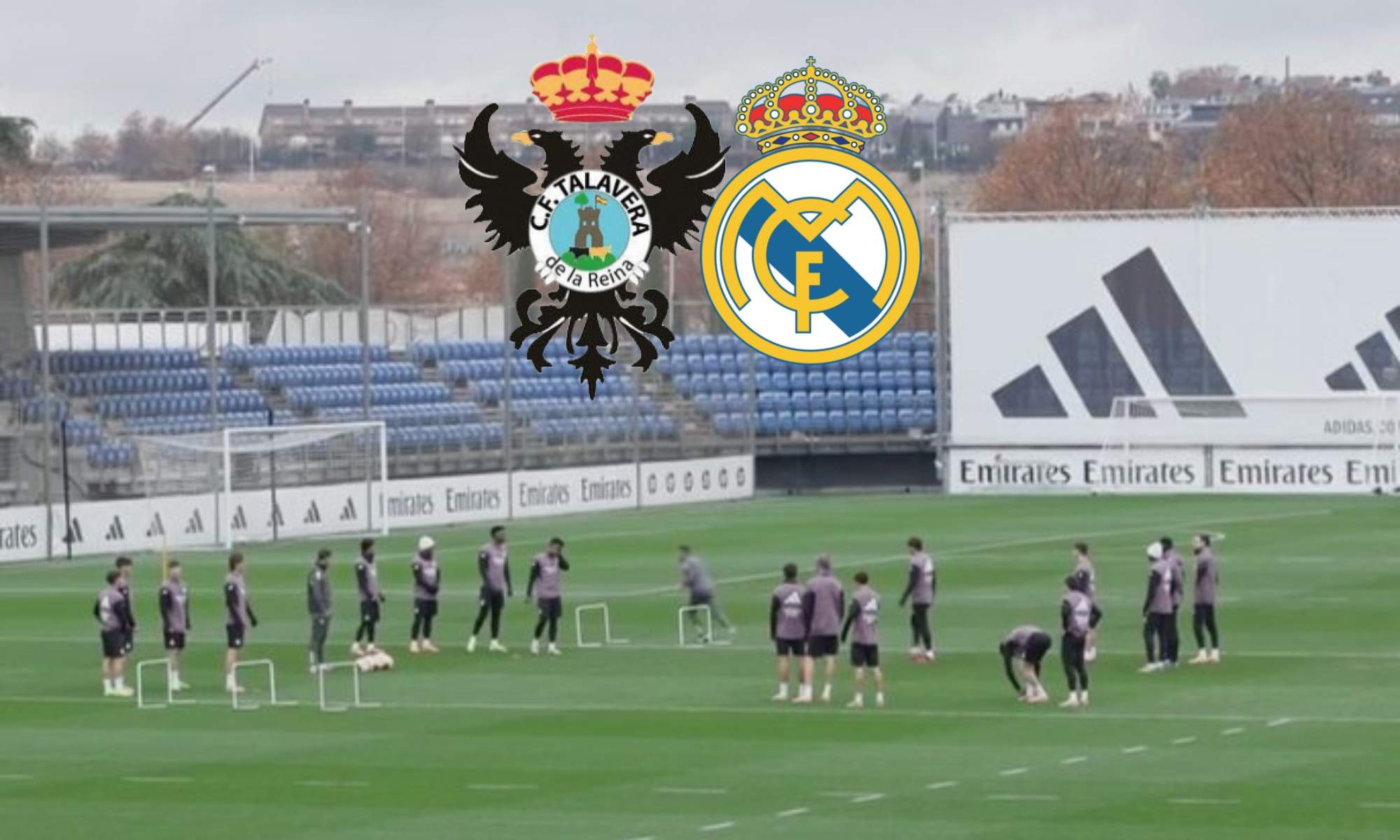 El Real Madrid ya realiza la última sesión de entrenamiento previo al partido de Copa