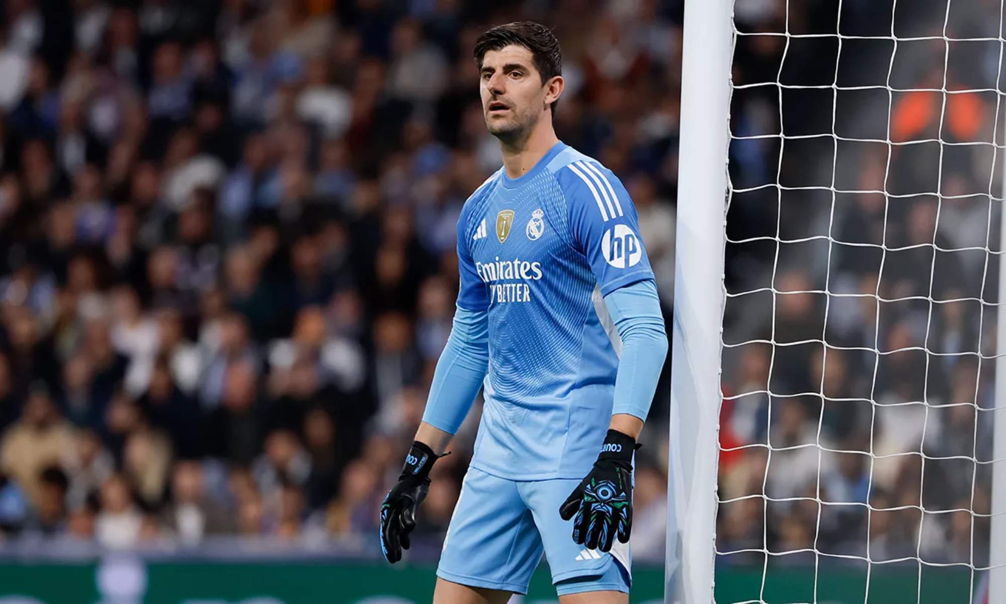 Thibaut Courtois, durante un partido del Real Madrid esta temporada.