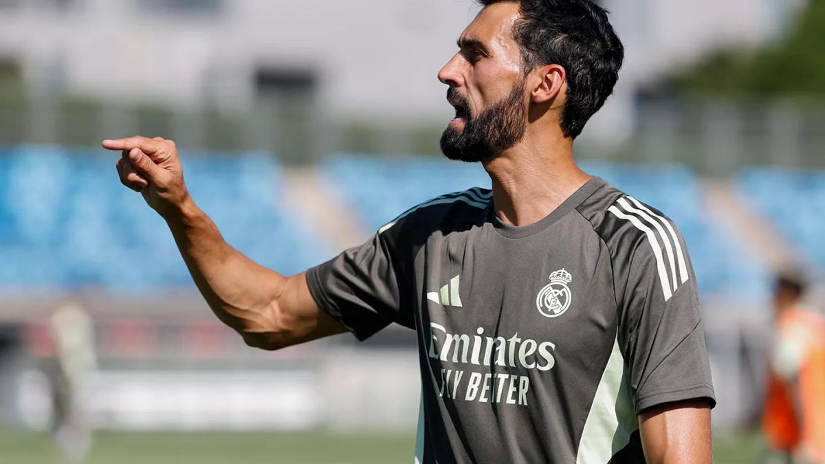 Álvaro Arbeloa en un entrenamiento con el Real Madrid Castilla
