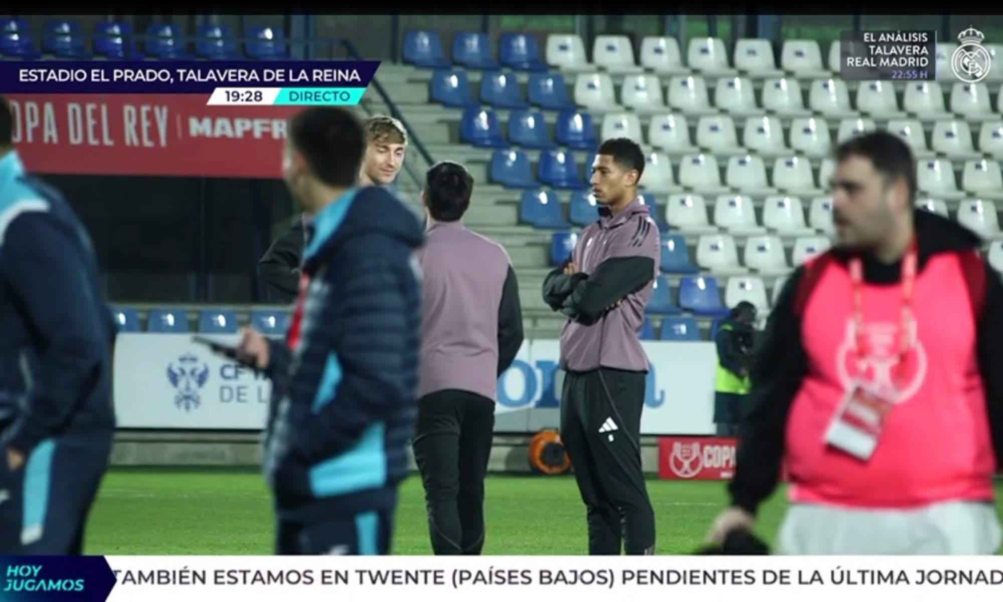 Bellingham salió a ver el césped de El Prado de Talavera y quedó impresionado: "Enorme"