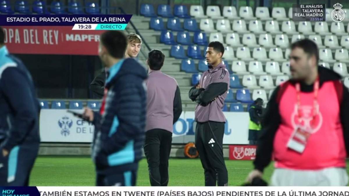 Bellingham salió a ver el césped de El Prado de Talavera y quedó impresionado: "Enorme"