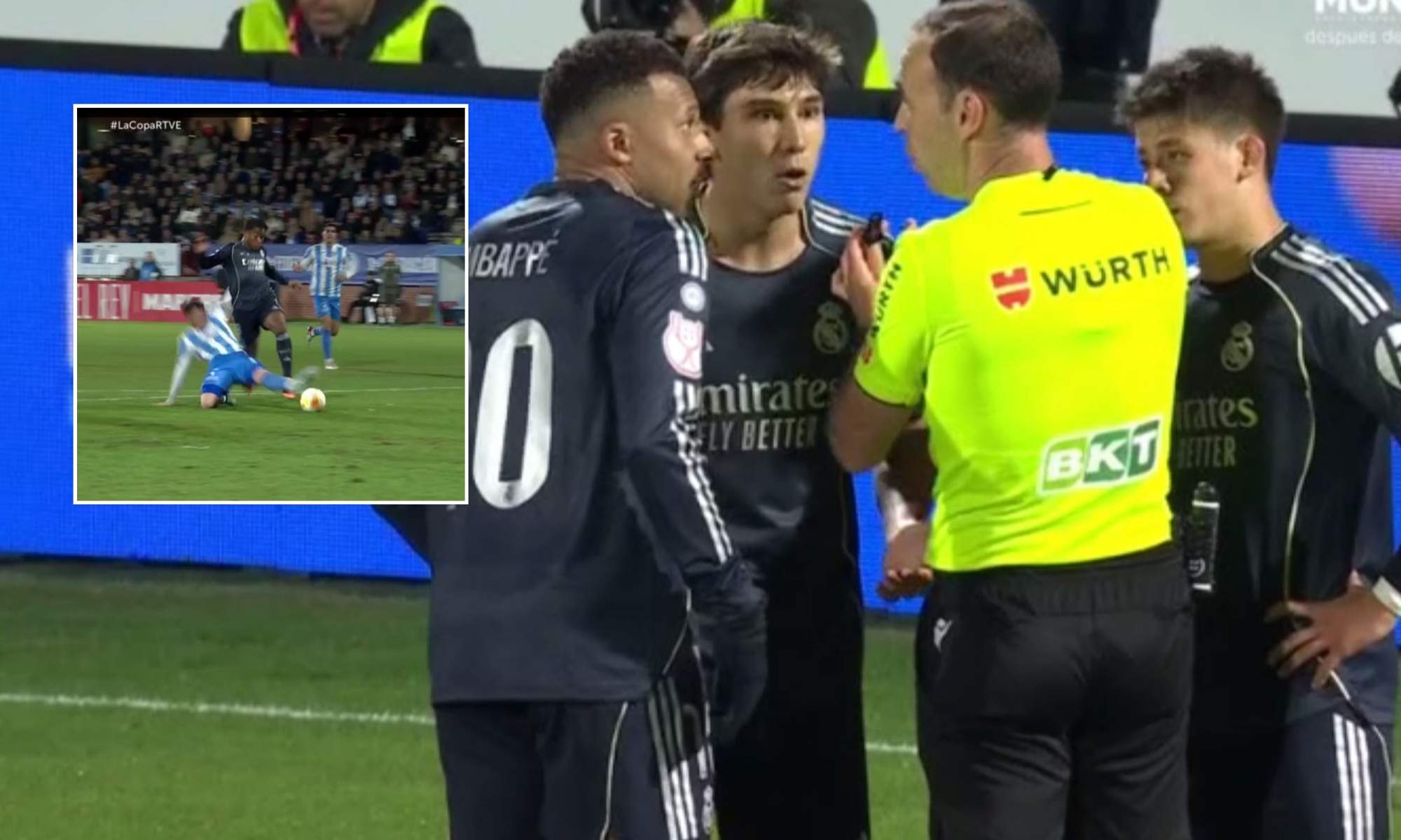 Cuadra Fernández tarda menos de 15 minutos en liarla, penalti no pitado a Endrick