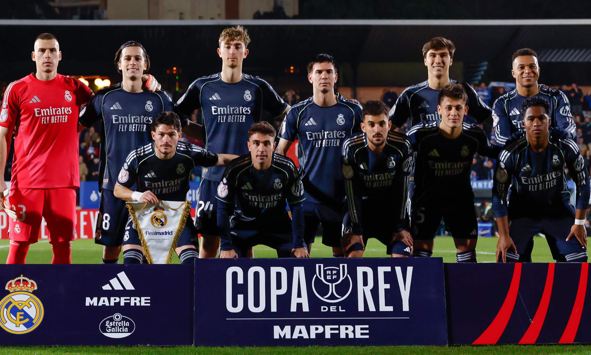 Alineación titular del Real Madrid ante el Talavera en la eliminatoria de dieciseisavos de final de la Copa.