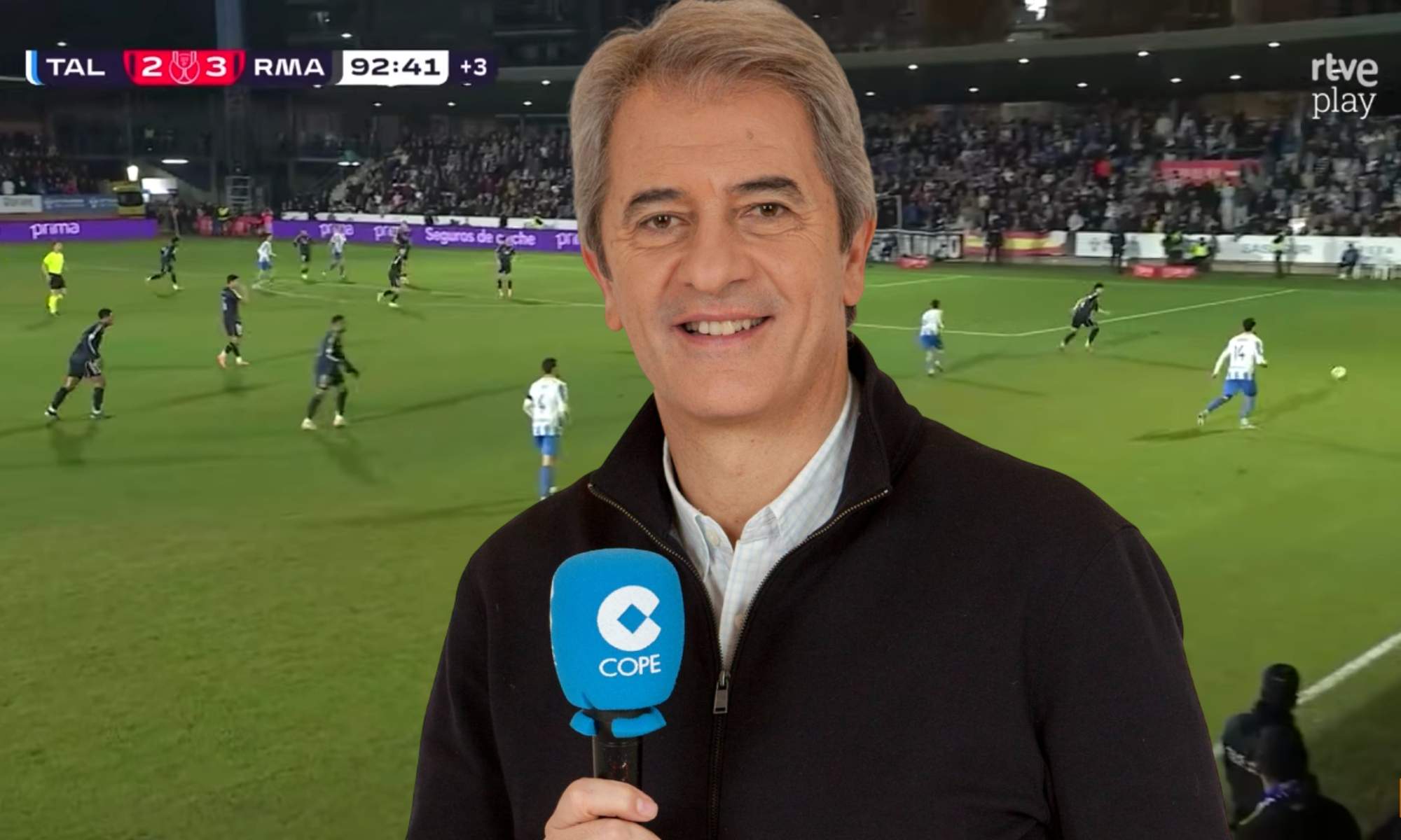 Manolo Lama se acordó de Florentino Pérez durante el partido en Talavera