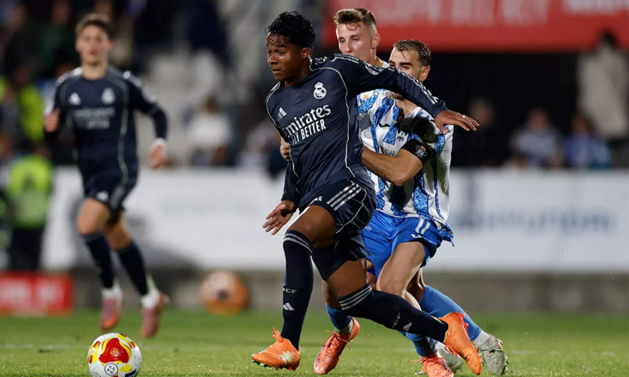 Endrick jugando contra el Talavera en la Copa del Rey. 