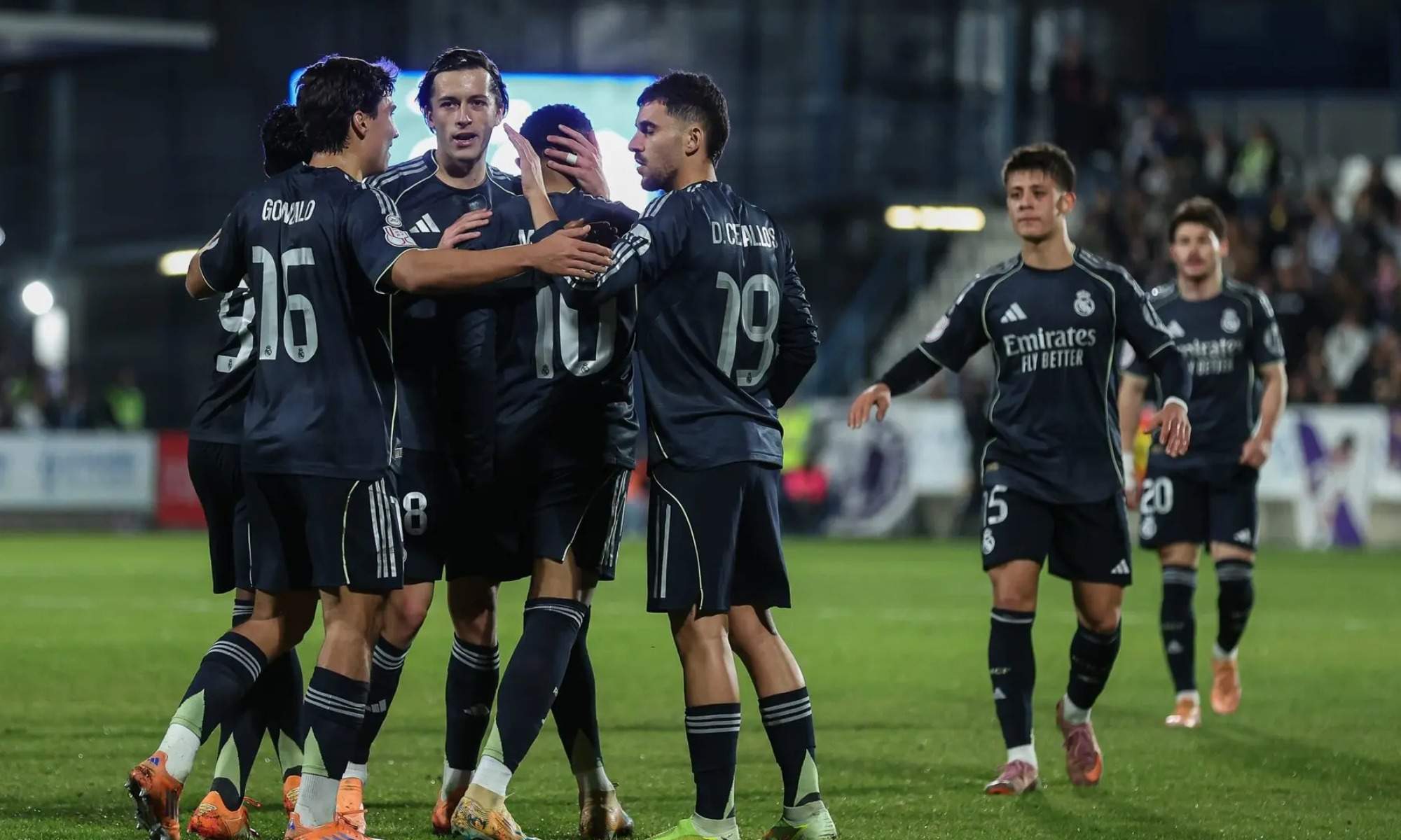 Los jugadores del Real Madrid en Talavera