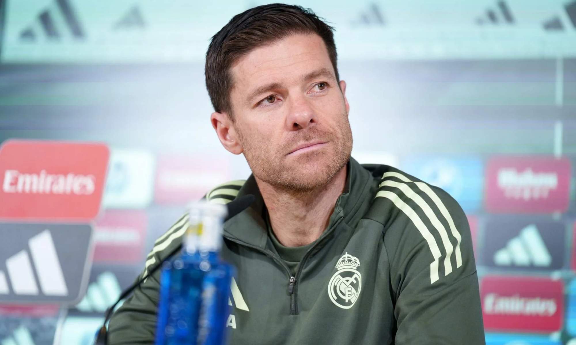 Xabi Alonso, en una rueda de prensa reciente con el Real Madrid.