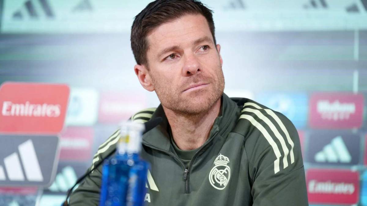 Xabi Alonso, en una rueda de prensa reciente con el Real Madrid. Xabi Alonso, en una rueda de prensa reciente con el Real Madrid.