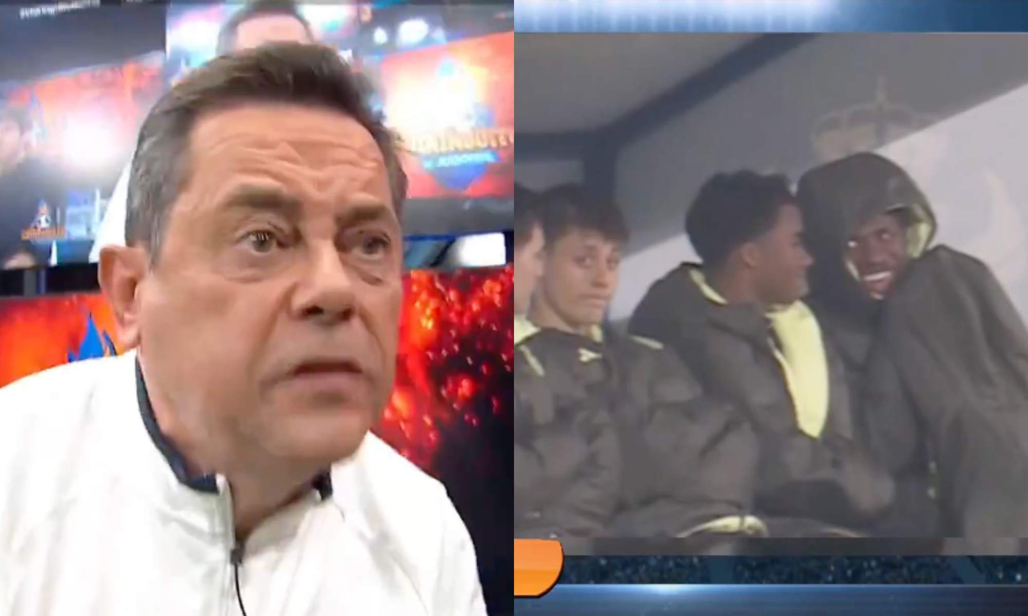 Tomás Roncero ha explotado tras ver a Vinicius en el banquillo riéndose en el partido del Real Madrid en Talavera.