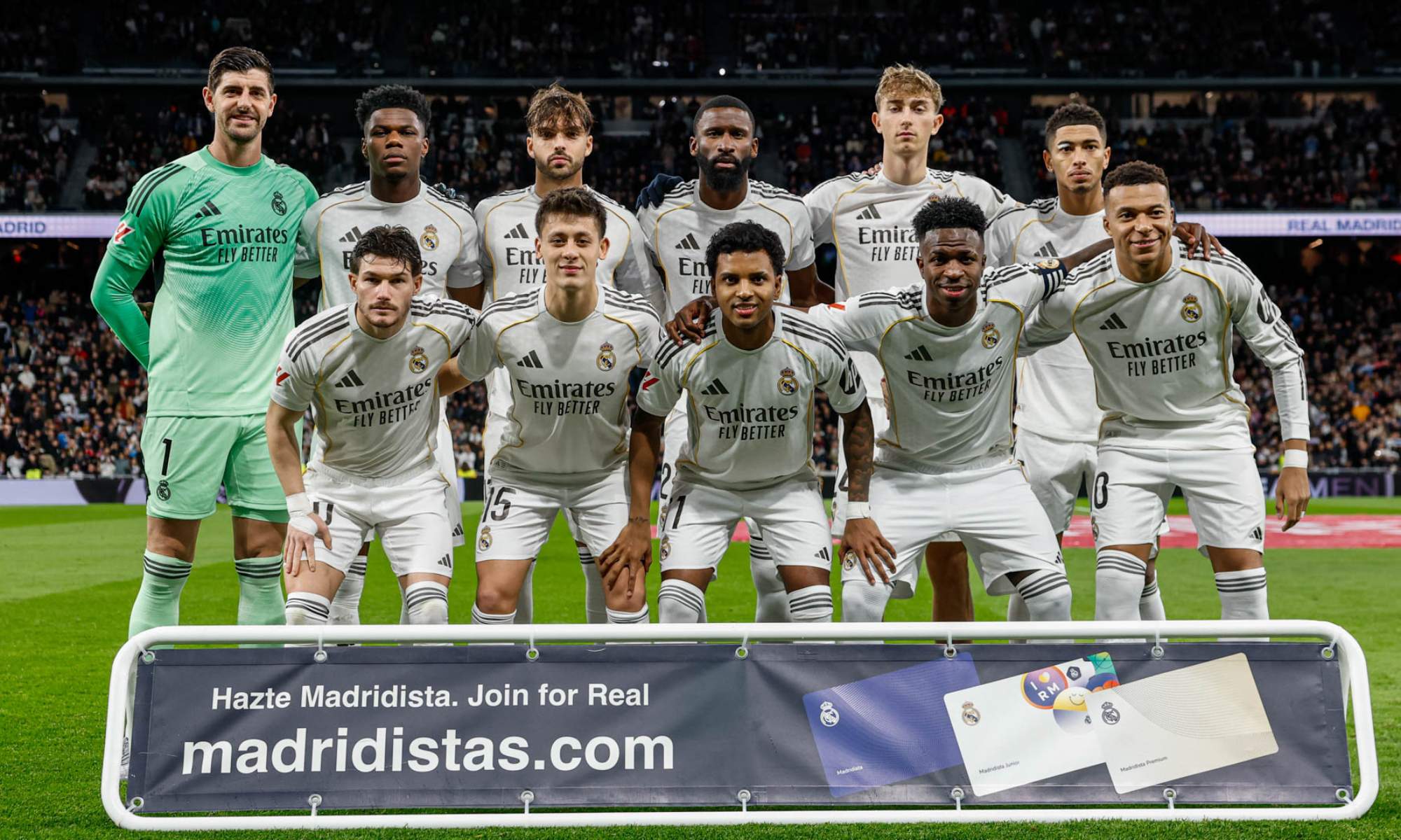 Once titular del Real Madrid contra el Sevilla.