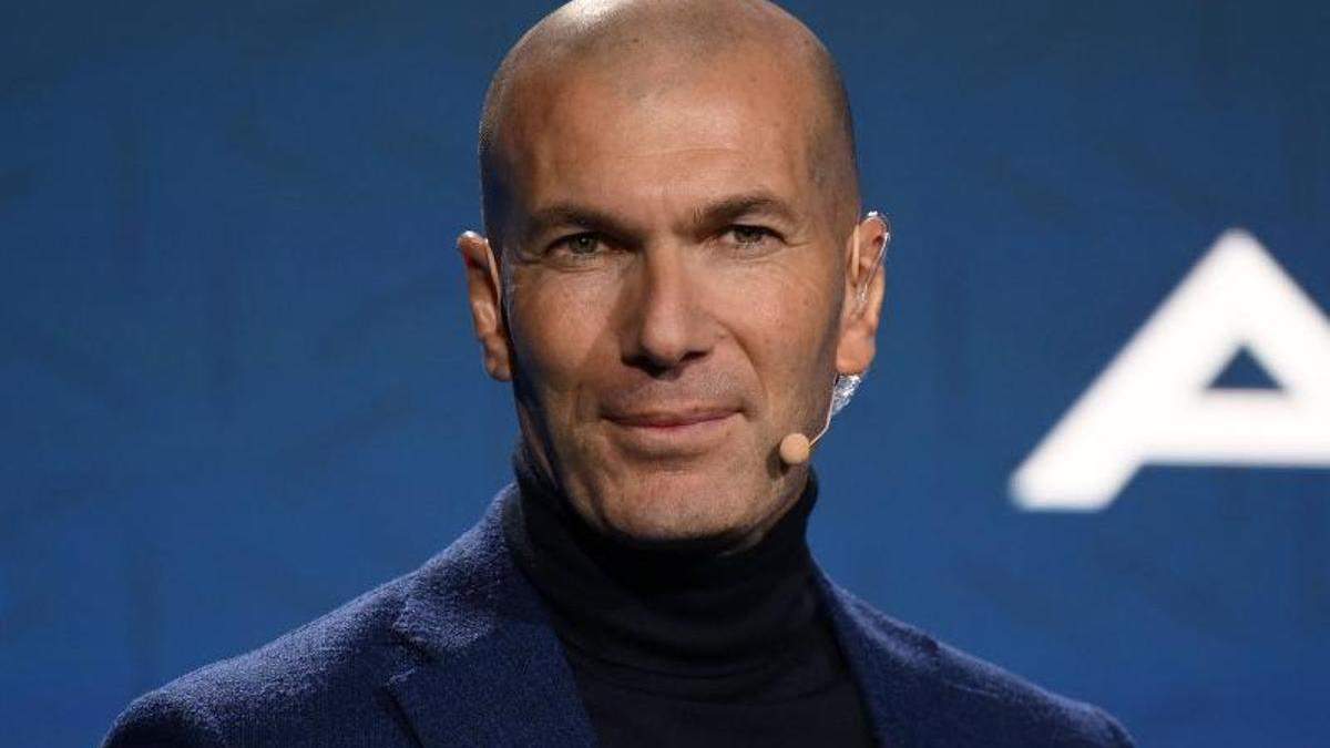 Zinedine Zidane durante un acto como entrenador del Real Madrid. 