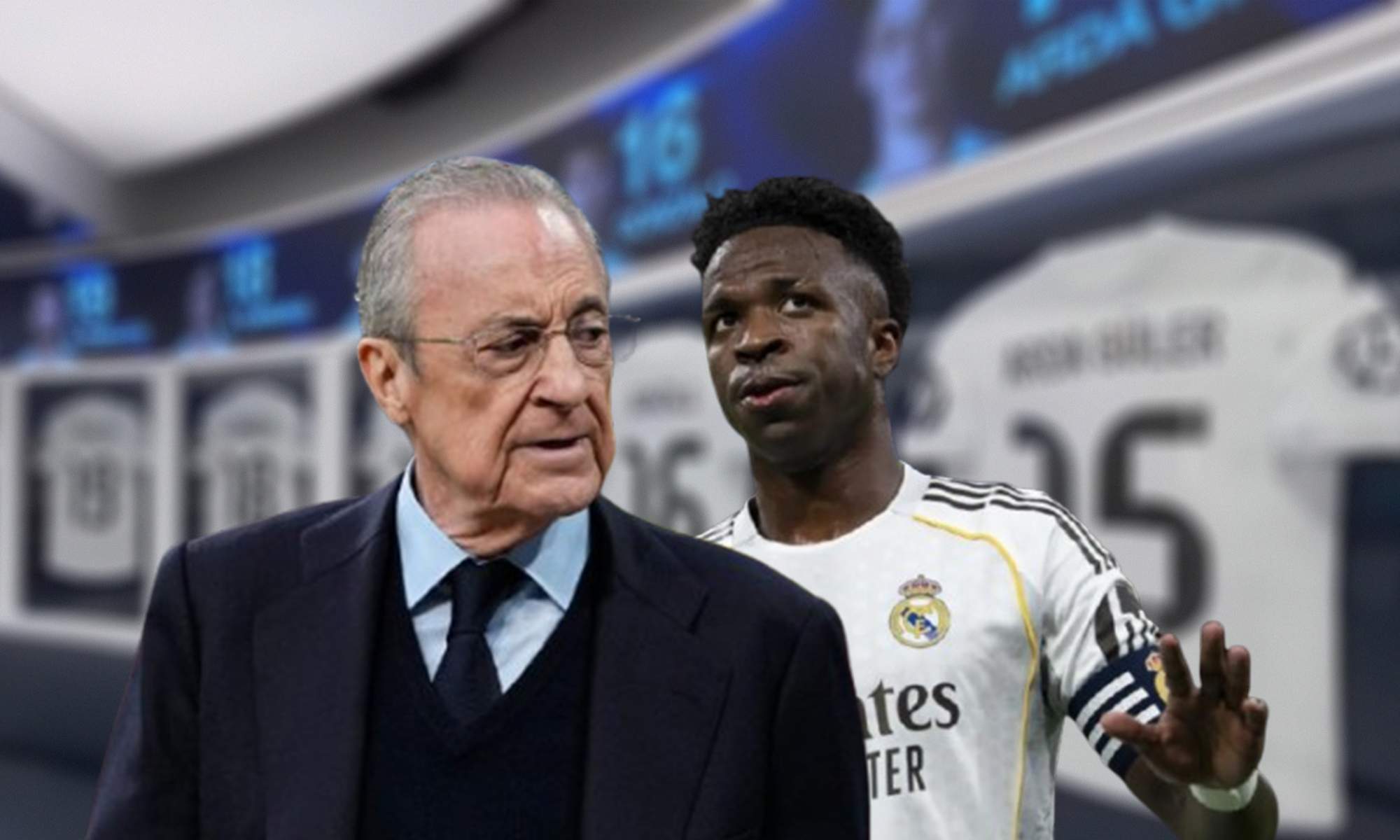 Florentino Pérez, Vinícius Júnior y el vestuario del Real Madrid.