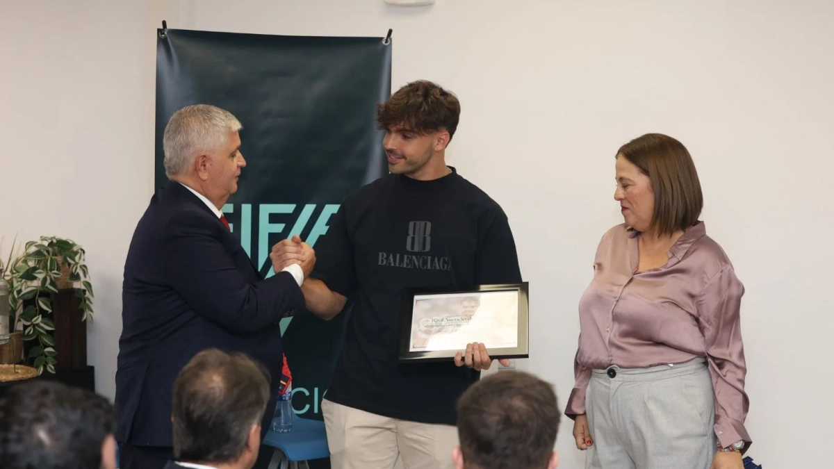 Raúl Asencio durante un acto de homenaje en Gran Canaria