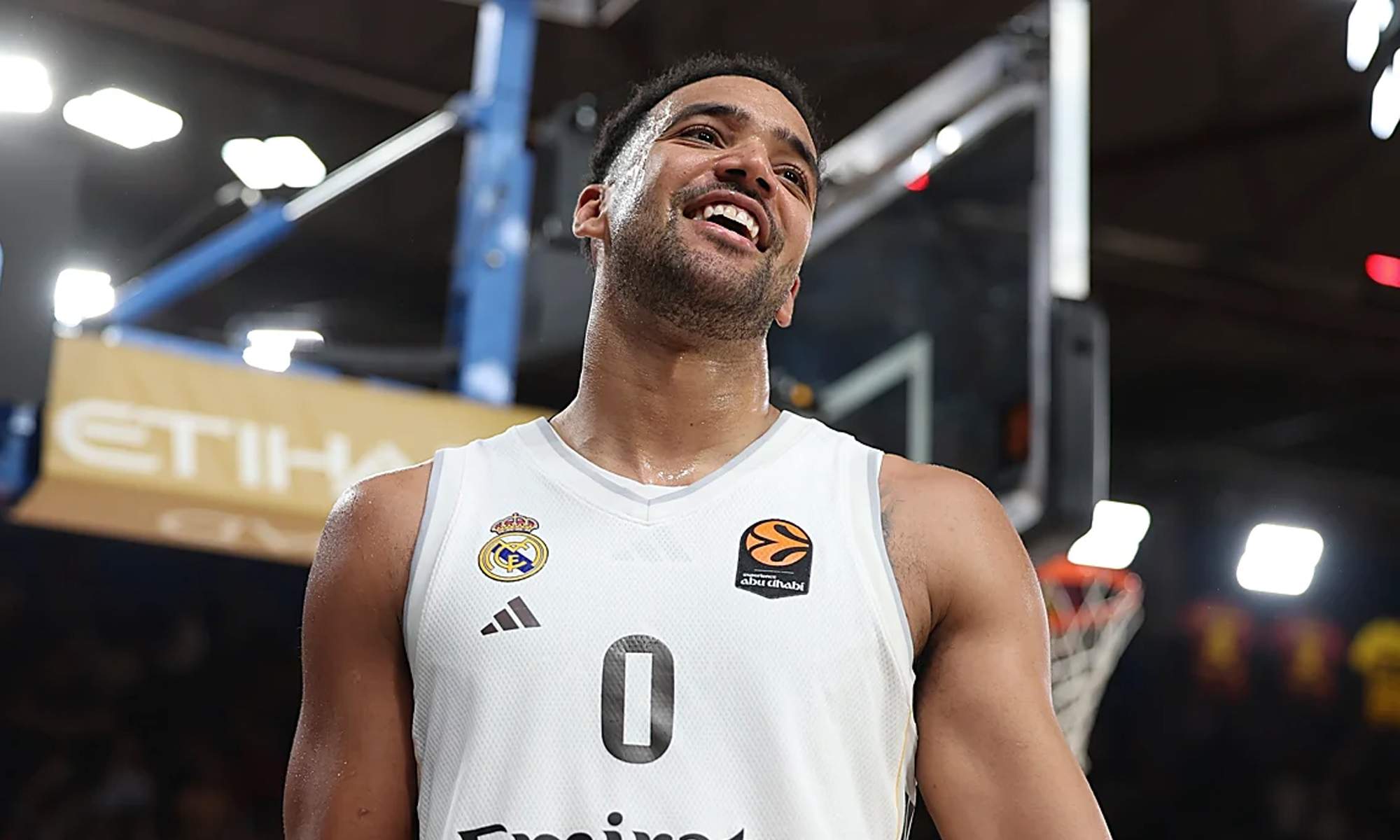 Trey Liles jugando un partido con el Real Madrid.