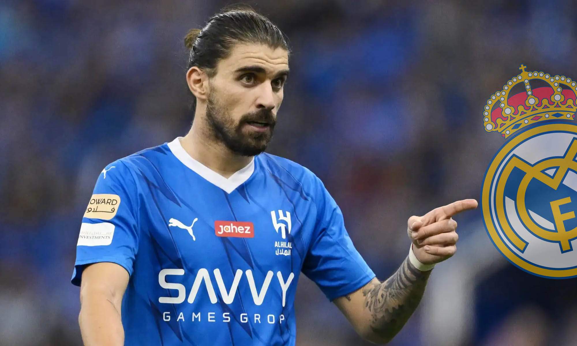 Rúben Neves y escudo del Real Madrid