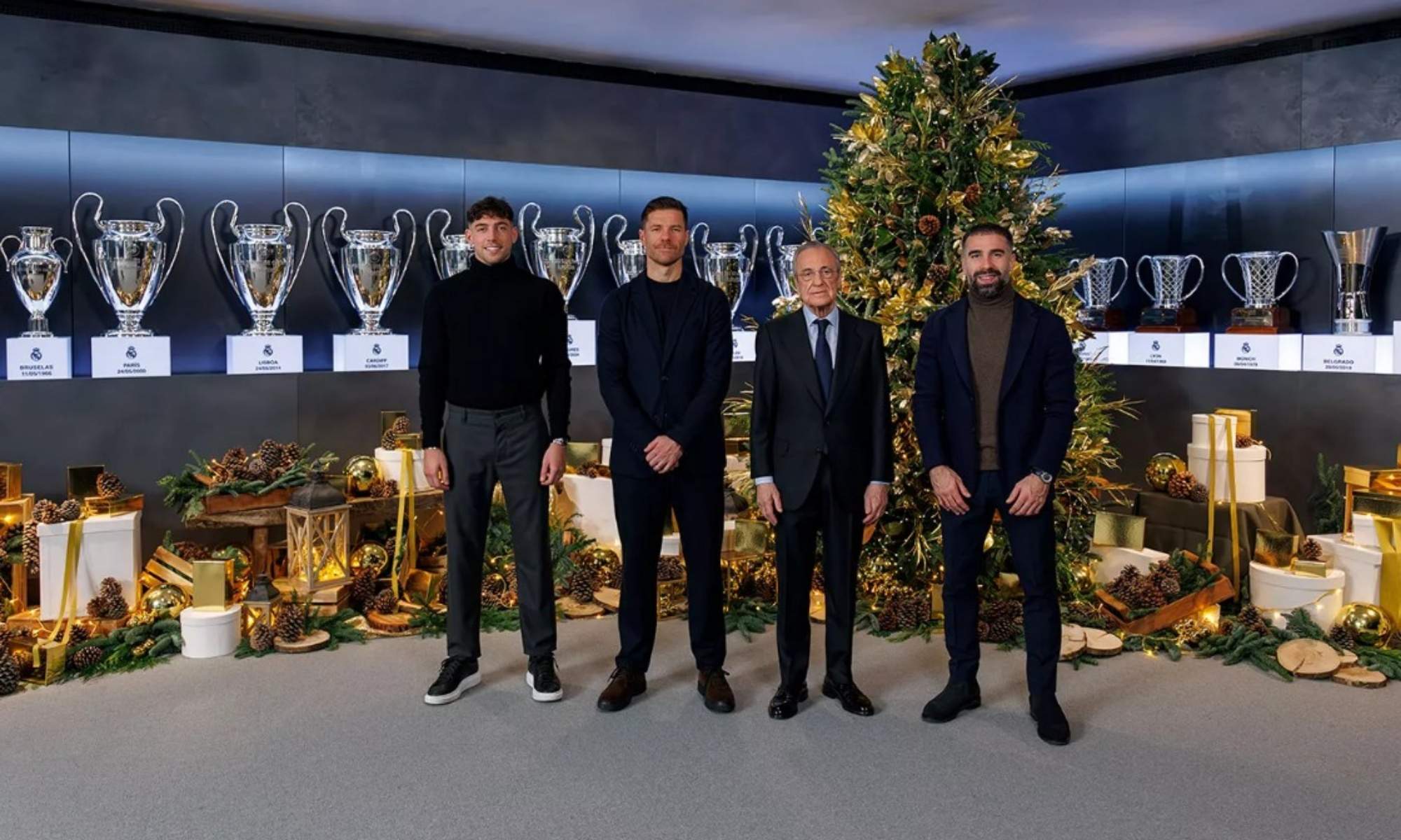 Florentino, Xabi Alonso y los capitanes: "Trabajamos para lograr nuevos triunfos"