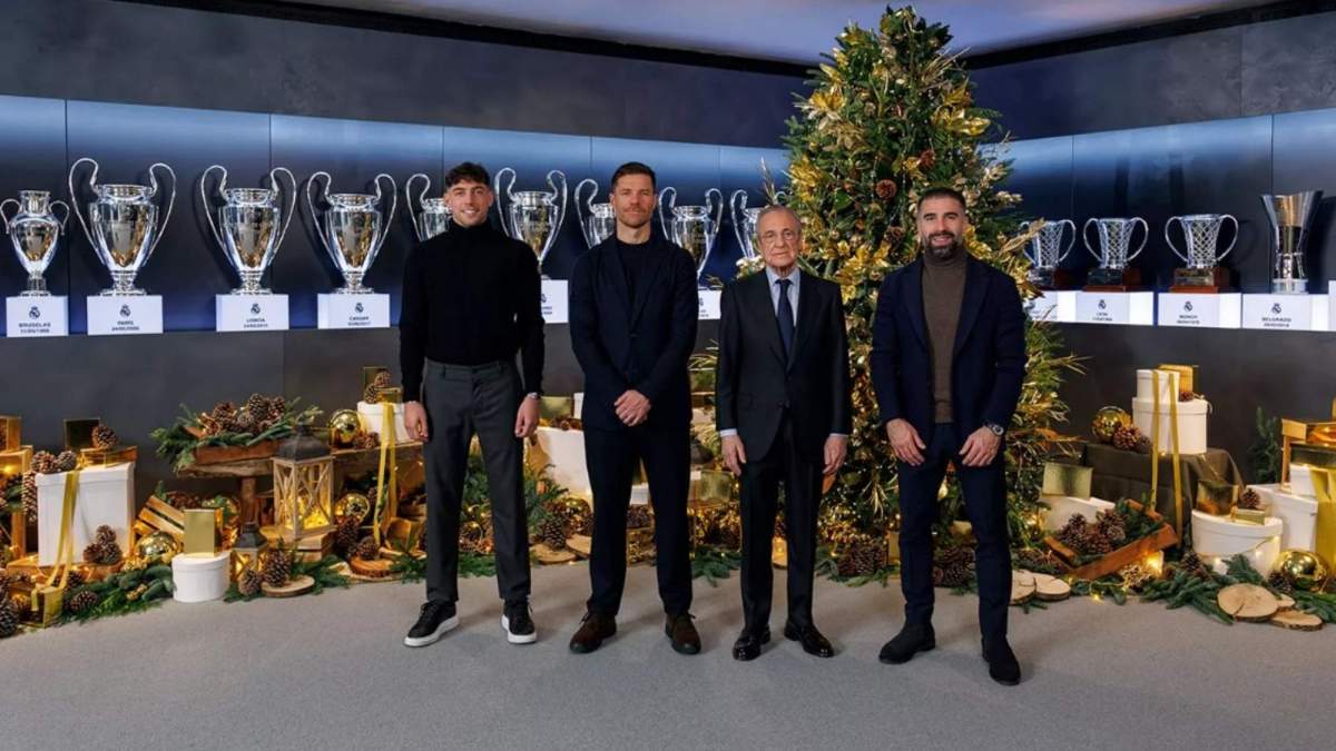 Florentino, Xabi Alonso y los capitanes desearon un feliz 2026 a todos los madridistas
