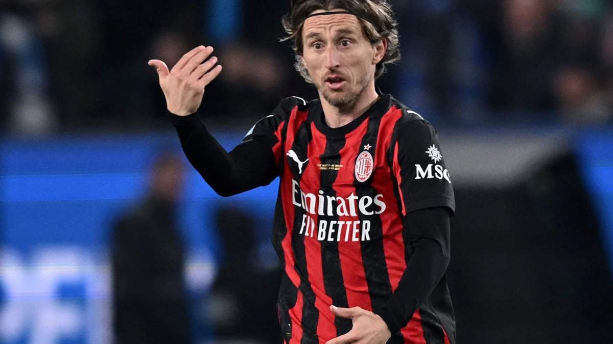 Luka Modric, en un partido del Milan durante esta temporada.
