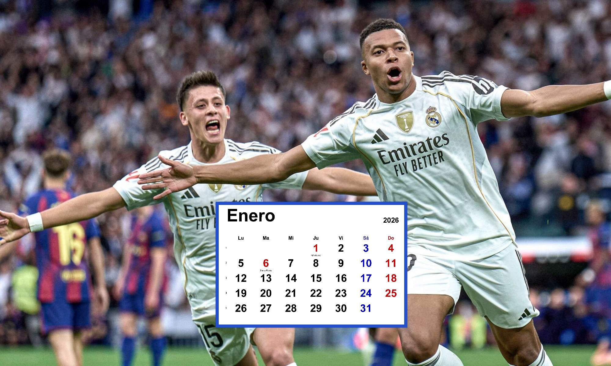 El calendario de partidos del Real Madrid tras la Navidad: 2026 arranca ante el Betis