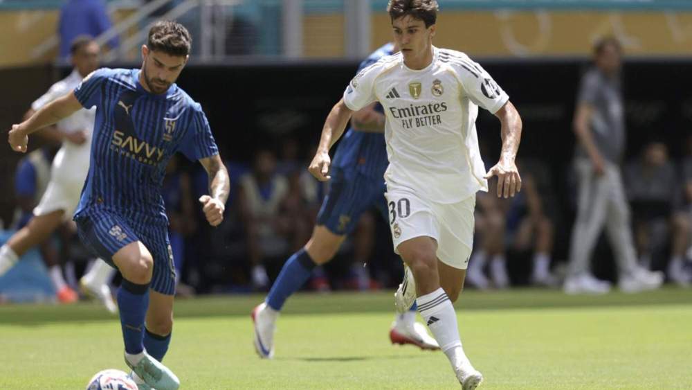 Rúben Navas, junto a Gonzalo García, en el choque del Mundial de Clubes entre el Al-Hilal y el Real Madrid.