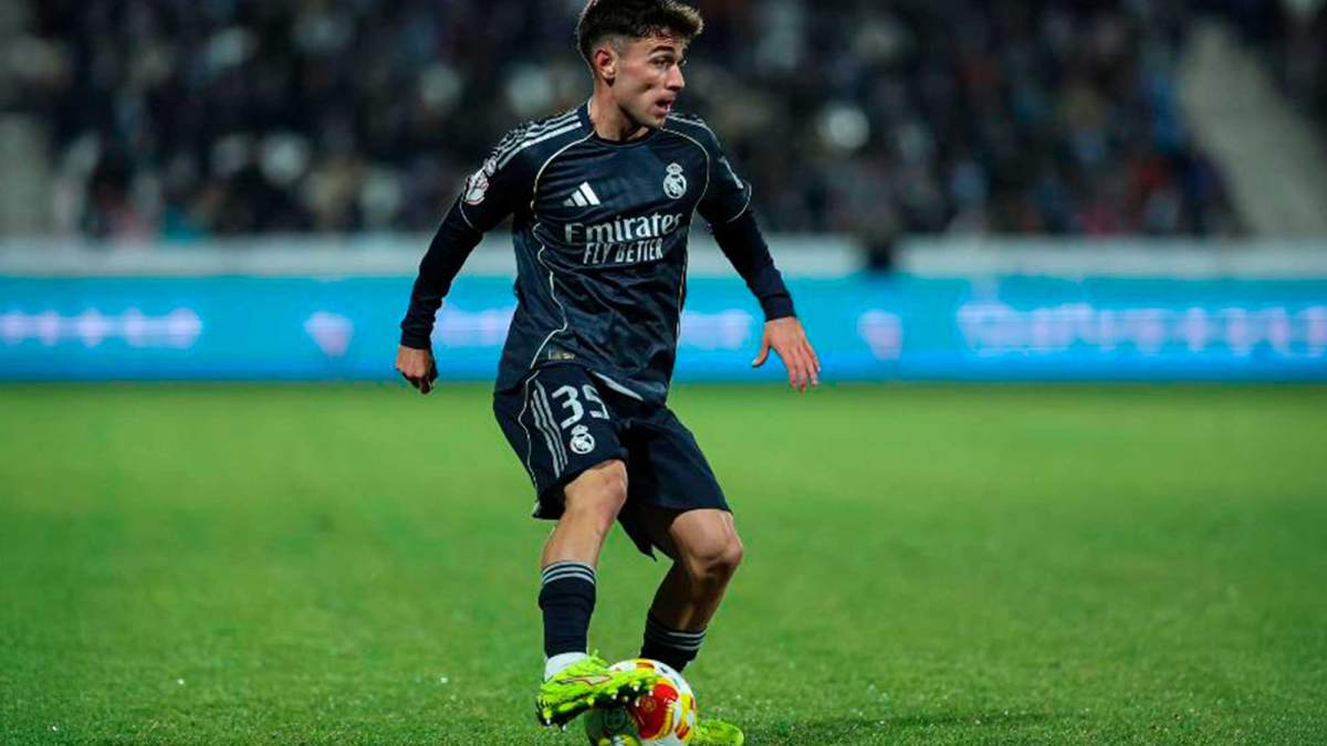 David Jiménez durante el partido de su debut con el primer equipo del Real Madrid