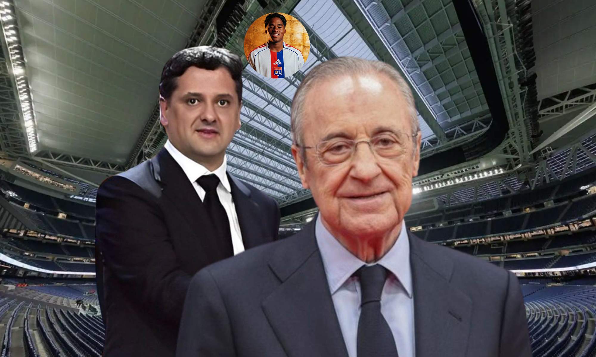 Florentino Pérez, Juni Calafat y una foto de Endrick.