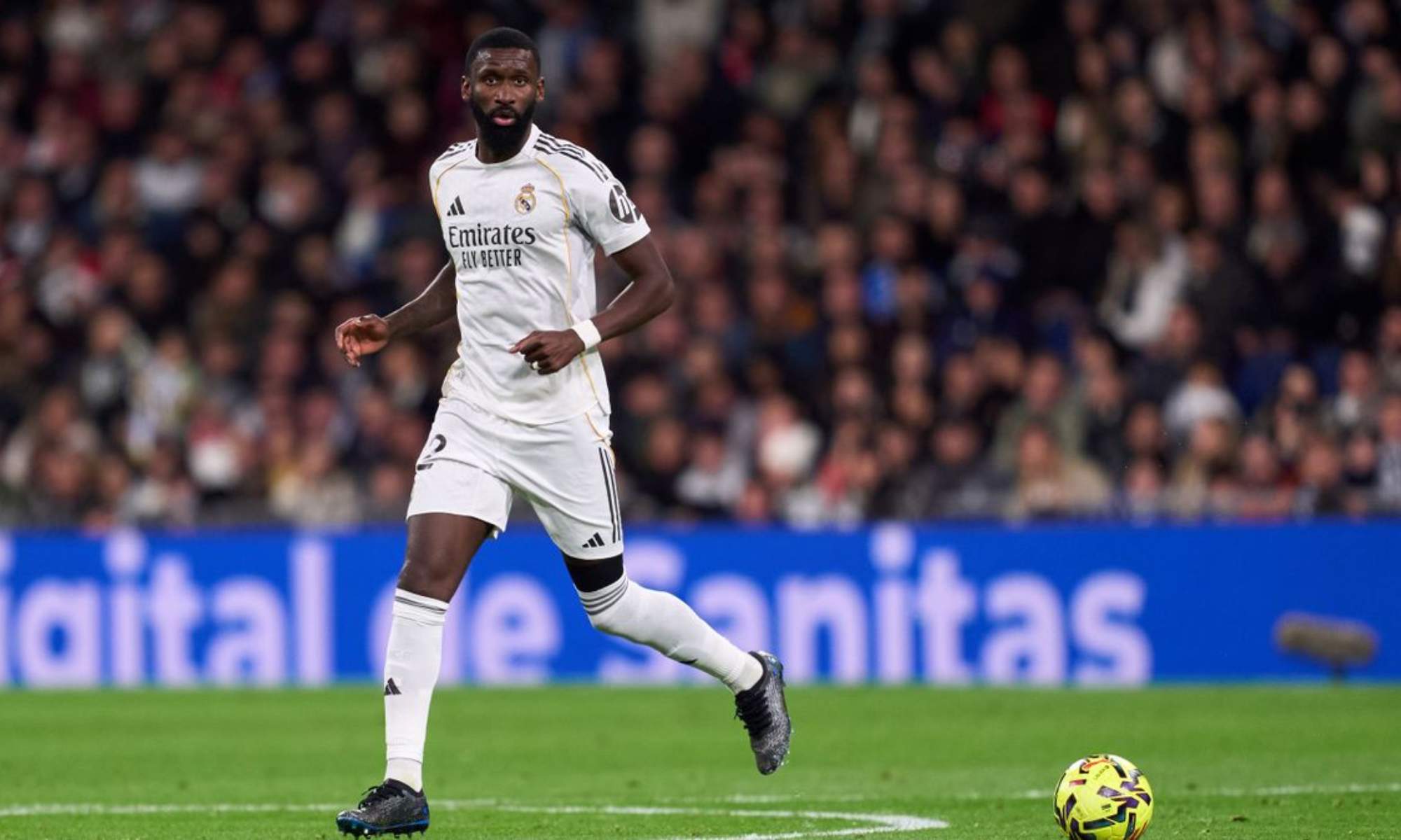 Antonio Rüdiger, durante un partido del Real Madrid esta temporada.