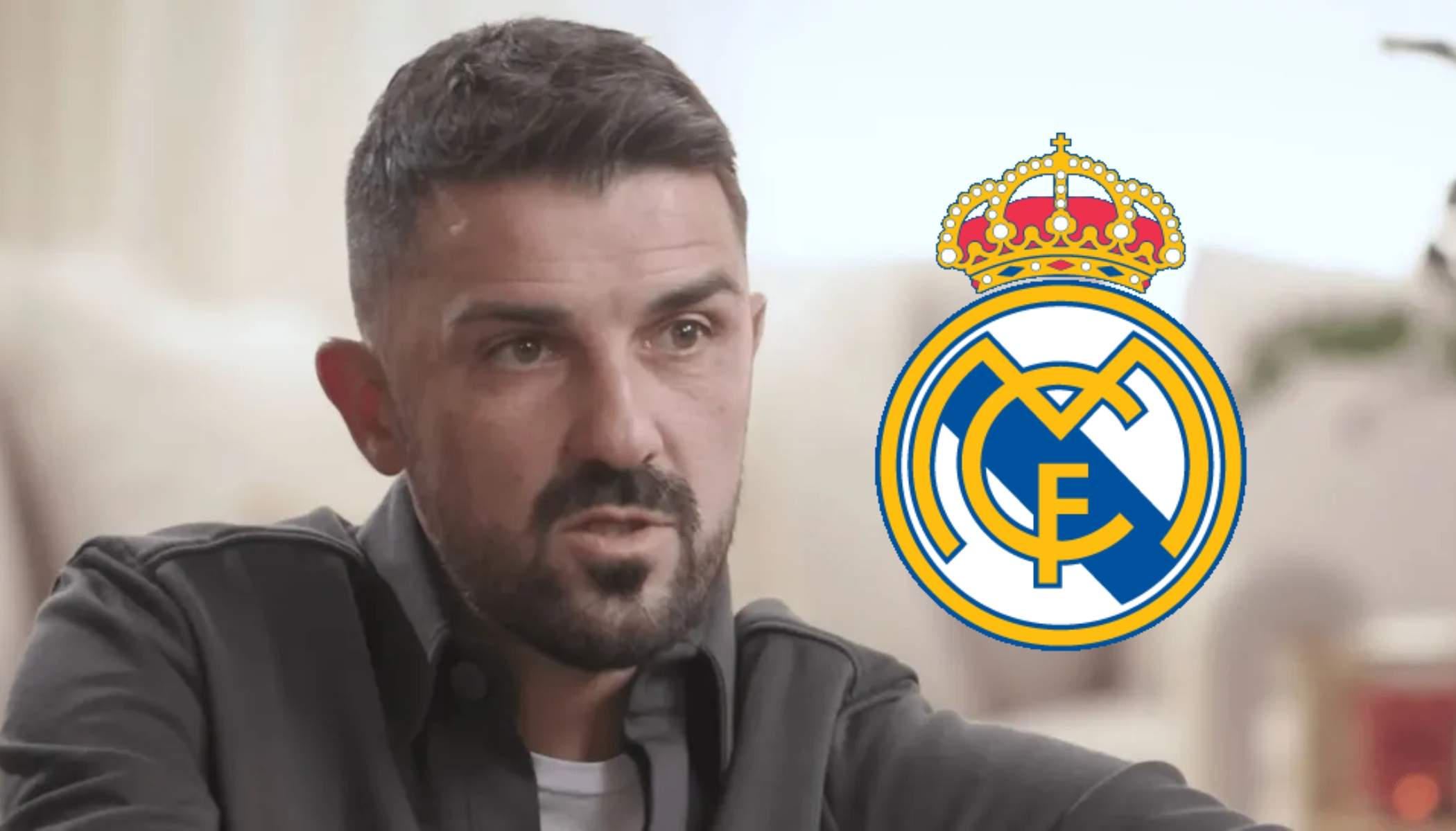 La celebración del hijo de Villa tras marcar al Real Madrid