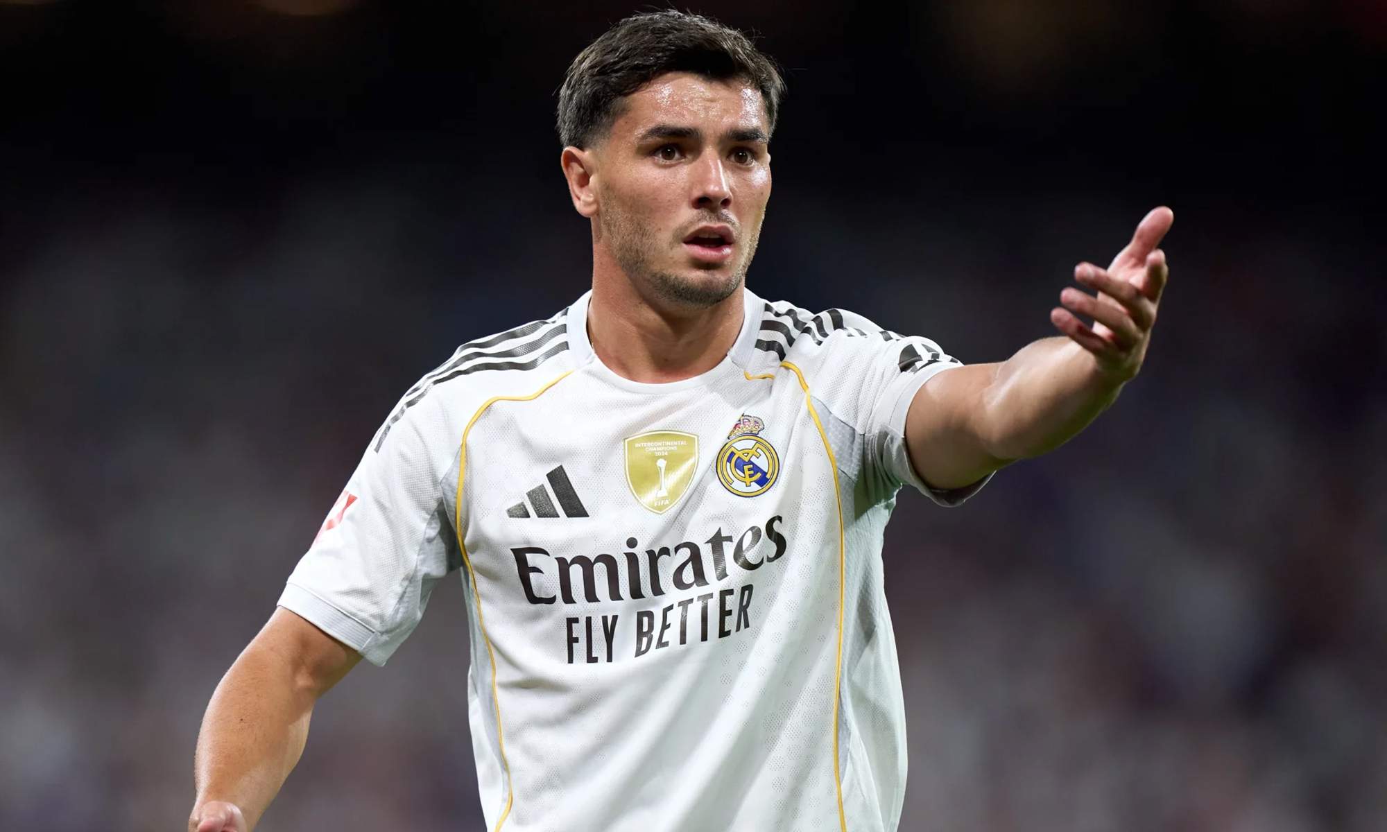 Brahim Díaz durante un partido del Real Madrid.