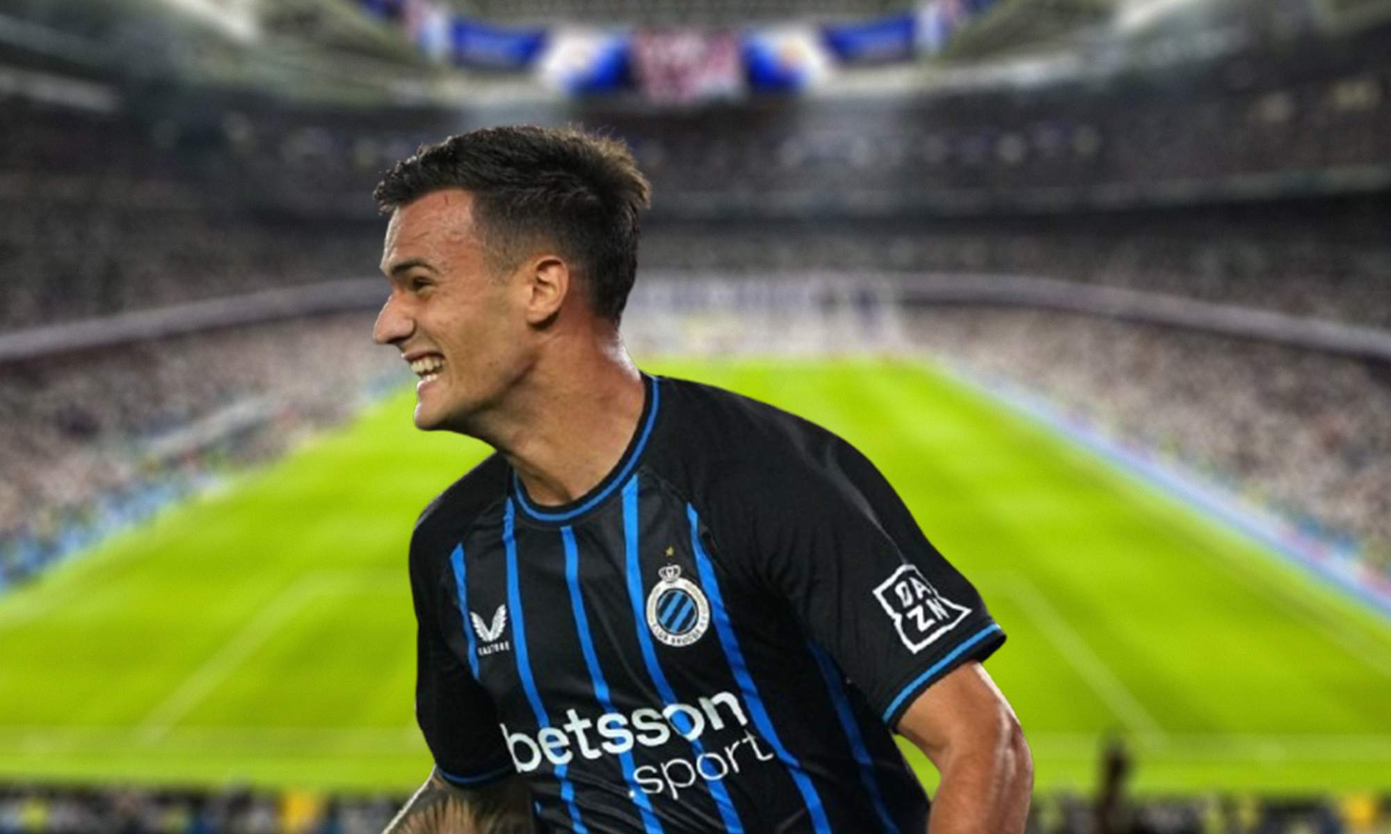 Aleksandar Stanković con el Brujas y el Santiago Bernabéu.