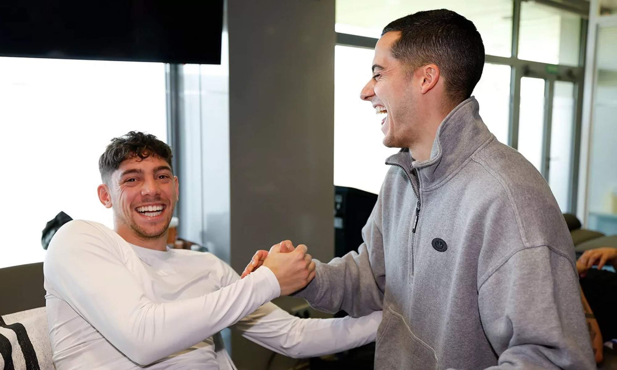 Lucas Vázquez se pasó a ver el entrenamiento y a sus ex compañeros: "Vais a tapar muchas bocas"